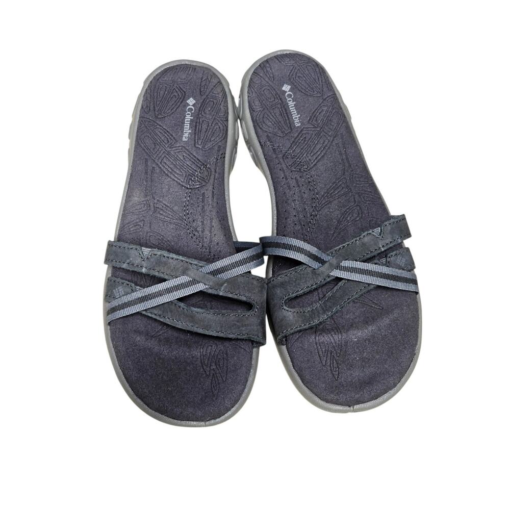 Columbia Women’s Slip On Sandals Size 8 Comfort Stretch Dark Grey